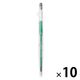 無印良品 こすって消せるスリムボールペン ノック式 0.5mm 緑 1セット（1本×10） 良品計画