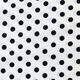 日本紐釦 ドット柄 スケア プリント生地 ブラック×白 HS1284-8-7M 1カット(110cm×7m)（直送品）