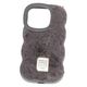 ふわふわウェーブスタンドiPhoneケース iPhone14PRO チャコール LAKOLE/ラコレ