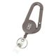 リール付きカラビナキーホルダー チャコール LAKOLE/ラコレ