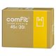 ゴミ袋 MUT45 comfit 白半透明 手付きポリ袋 薄手 45L 1個（20枚入）厚さ0.015mm ジャパックス
