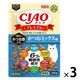 いなば CIAO チャオ プレミアム かつお節入り かつおミックス味 総合栄養食 国産 200g 3袋 キャットフード