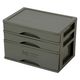 ベストコ 書類 小物 収納ケース A4 引き出し 3段 カーキ Boite MA-4133 1個