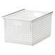 吉川国工業所 組み合わせて使える収納バスケット ワイドL ホワイト MOS-19_W 1個