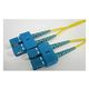 光ケーブル 2心メガネ 2φ 両端SCコネクタ(Duplex)シングルモード 黄色 15m AFP2-DSC/DSC-SM-15 1個（直送品）