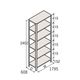 アズワン 軽量棚 ERR開放型 H2400×W1800×D600 有効棚 5段 67-5243-04 1個（直送品）