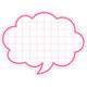 ササガワ 抜型カード 吹出し 中 ピンク 16-4155 1冊(50枚)