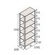 アズワン 軽量棚 ERR開放型 H2400×W1500×D600 有効棚 5段 67-5243-01 1個（直送品）