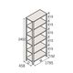 アズワン 軽量棚 ERR開放型 H2400×W1800×D450 有効棚 5段 67-5243-03 1個（直送品）