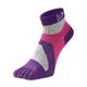 エビスニット 吸汗速乾メリノウール使用ショートソックス 5指タイプ パープル 23~25cm TR-1419 1足 67-4573-21（直送品）