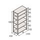 アズワン 軽量棚 ERR開放型 H1800×W1500×D450 有効棚 5段 67-5242-03 1個（直送品）