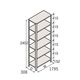 アズワン 軽量棚 ERR開放型 H2400×W1800×D300 有効棚 5段 67-5243-02 1個（直送品）