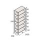 アズワン 軽量棚 ERR開放型 H2400×W1500×D300 有効棚 6段 67-5243-11 1個（直送品）