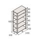 アズワン 軽量棚 ERR開放型 H1800×W1500×D600 有効棚 5段 67-5242-04 1個（直送品）