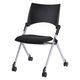 TOKIO ネスティング・スタッキングチェア 肘無 ブラック 1脚 並行 垂直 ミーティングチェア キャスター付き 体圧分散