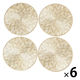 PVCコースター4枚セット（ゴールド） 1セット（1個（4枚入）×6） LAKOLE/ラコレ