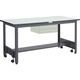 TRUSCO 中荷重作業台(500kg)CFW型 1200X750XH740 2段引出付 ダークグレー色 CFWP-1275F2 1台（直送品）