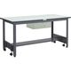 TRUSCO 中荷重作業台(500kg)CFW型 1500X750XH740 1段引出付 ダークグレー色 CFWP-1575F1 1台（直送品）