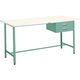 TRUSCO 軽荷重立作業台(300kg)HAE型 1500X750XH900 2段引出付 グリーン色 HAE-1500F2 1台（直送品）