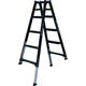 アルインコ 伸縮脚立(ステップ幅広) ブラックカラー 150cm 最大使用質量100kg PRW150BK 1台 651-0424（直送品）