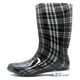 阪神素地 阪神 LB8120 ロングレインブーツ S チェック黒 1足（直送品）