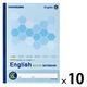 日本ノート 英語ノート 意味順ガイド付 セミB5判 15段 30枚 CF04F15 1セット（1冊×10）
