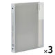 マルマン B5 バインダー クリーントーン ワイド グレー F312-11 1セット（1冊×3）