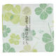 白雪ふきん 友禅はんかち クローバー 若葉 3040 1枚