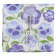 白雪ふきん 友禅はんかち パンジー ブルー 3124 1枚