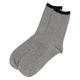 メンズ ジャストリブラインソックス グレー（ライン：ブラック） 25～27cm LAKOLE/ラコレ