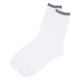 メンズ ジャストリブラインソックス ホワイト（ライン：グレー） 25～27cm LAKOLE/ラコレ
