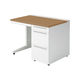 【組立設置込】プラス US-1S 片袖机 幅1000×奥行700×高さ720mm MID×ホワイト UR-107AL-3 T2/W4 1台（直送品）