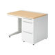 【組立設置込】プラス US-1S 片袖机 幅1000×奥行700×高さ720mm WM×ホワイト UR-107AL-3 WM/W4 1台（直送品）