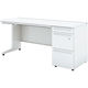 【組立設置込】プラス US-1S 片袖机 幅1600×奥行600×高さ720mm ホワイト×ホワイト UR-166A-3 WS/W4 1台（直送品）