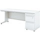 【組立設置込】プラス US-1S 片袖机 幅1800×奥行600×高さ720mm ホワイト×ホワイト UR-186D-3 WS/W4 1台（直送品）