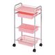 西村製作所 スタンダードワゴン(Cー212) 485×300×865mm ピンク 66-0014-33 1台（直送品）