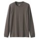 【メンズ】無印良品 紳士 あったか綿 厚手 クルーネック長袖Tシャツ 紳士L カーキ 良品計画