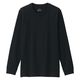 【メンズ】無印良品 紳士 あったか綿 ウールクルーネック長袖Tシャツ 紳士M 黒 良品計画