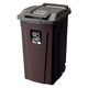 アスベル SPハンドル付 ダストボックス90 2輪キャスター付ブラウン A6728 1個 ゴミ箱 ごみ箱 90L（90リットル）