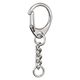 日本紐釦貿易 ワンタッチキーホルダー金具 全長5cm シルバー KD14 1パック(10個)