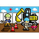 つくし工房 たのし~るUppers ドット絵シリーズ 重機作業 KS-310-02 1枚（直送品）