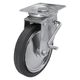 【アウトレット】シシクSISIKUアドクライス スタンダードプレスキャスター ゴム車輪 自在ストッパー付 250径 WJB-250 1個