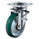 【アウトレット】ユーエイ プレート式自在キャスタ ウレタン車輪径150mm ストッパー付き PMS-150UWBLBRINJ-E46 1個