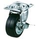 ユーエイ プレート式 自在 キャスター ゴム 車輪径75mm ストッパー付き Gタイプ G-75RHS 1個