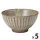 無印良品 信楽焼 飯碗 しのぎ 大 透明釉 約直径13cm 1セット（1個×5） 良品計画
