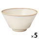 無印良品 美濃焼 飯碗 白釉 約直径12.7cm 1セット（1個×5） 良品計画