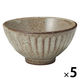 無印良品 信楽焼 飯碗 しのぎ 小 透明釉 約直径12cm 1セット（1個×5） 良品計画