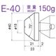 カブト工業 センターヘッド(M.T.No.2.3.4用) Eー40 SHSHE40 1セット(3個)（直送品）