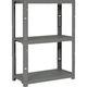 トラスコ中山 TRUSCO プラ棚 高さ1229ー3段タイプ コーナーキャップ4個付 アーセナルグレー TPT-4343C-DG 1台（直送品）
