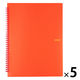 プラス イトオシ ツインリング型ファイル A4 1ポケットタイプ オレンジ 91816 1セット(1冊×5) A4サイズ対応